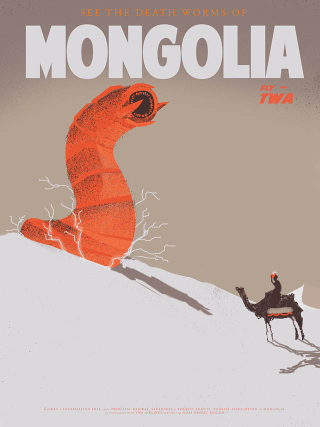 Illustration for article titled Vintage travel posters show off the world's most thrilling monsters